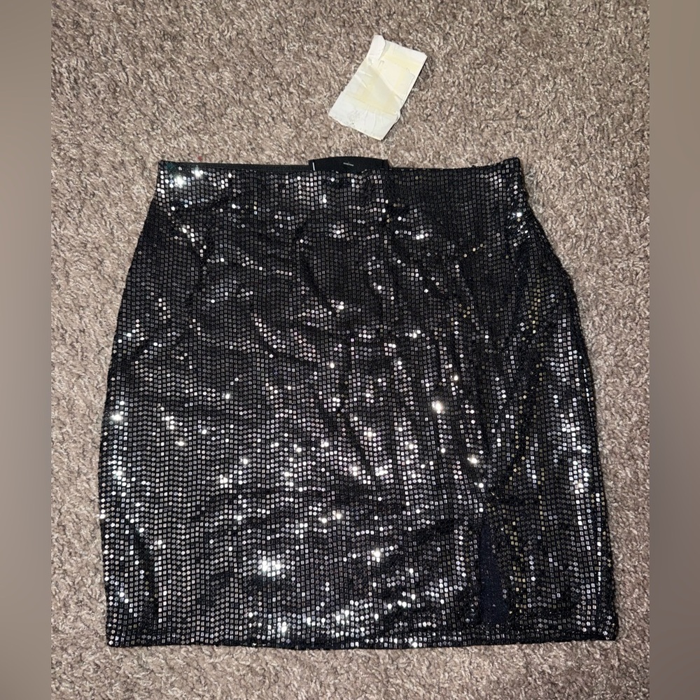 Black Sequin Skirt